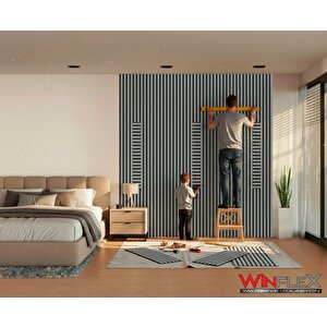 Wi̇nflex  Eko-mi̇x  Keçeli̇ Akusti̇k Ahşap Paneli̇  –  Antrasi̇t Gri̇ (50x240cm).