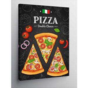 Kanvas Tablo İtalyan Pizza Afişi 50x70 cm