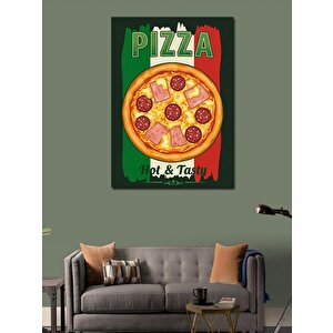 Kanvas Tablo Sıcak Ve Lezzetli Pizza Posteri 50x70 cm