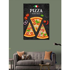 Kanvas Tablo İtalyan Pizza Afişi 100x140 cm