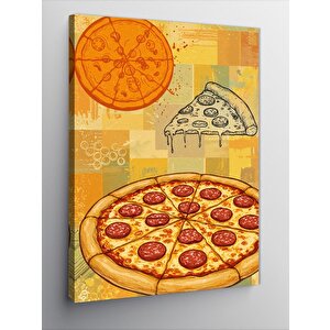 Kanvas Tablo Pizza Sanatı Ve Geometri 100x140 cm