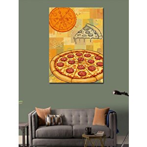 Kanvas Tablo Pizza Sanatı Ve Geometri 100x140 cm