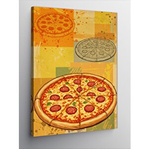 Kanvas Tablo Pizza Dilimi Ve Sanatsal Yaklaşım 70x100 cm