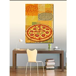 Kanvas Tablo Pizza Dilimi Ve Sanatsal Yaklaşım 70x100 cm