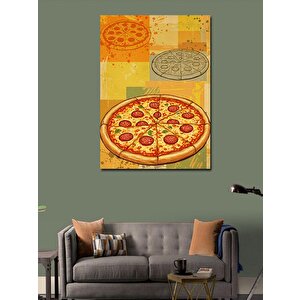 Kanvas Tablo Pizza Dilimi Ve Sanatsal Yaklaşım 70x100 cm