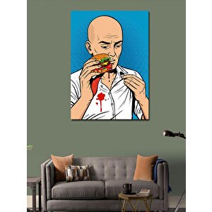 Kanvas Tablo Ketçap Ve Hamburger Çizimi 70x100 cm