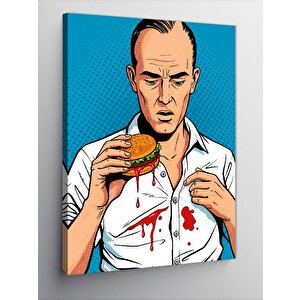 Kanvas Tablo Hamburger Tutan Adam 50x70 cm
