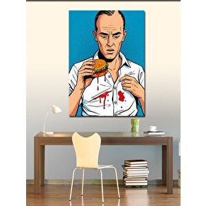 Kanvas Tablo Hamburger Tutan Adam 50x70 cm