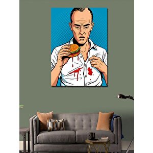 Kanvas Tablo Hamburger Tutan Adam 50x70 cm