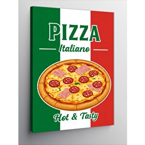 Kanvas Tablo İtalyan Pizza Afişi 100x140 cm