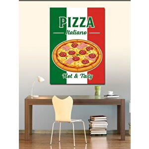 Kanvas Tablo İtalyan Pizza Afişi 100x140 cm