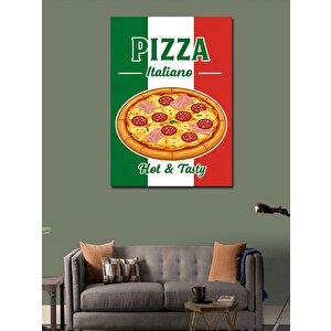 Kanvas Tablo İtalyan Pizza Afişi 70x100 cm