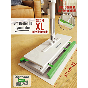 One Click Akıllı Mop Paleti Xl 32cm Tembel Mop El Değmeden Islak Havlu Ve Bez Kullan At Otomatik Mop Dgt-101