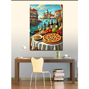 Kanvas Tablo İtalyan Mutfağı Ve Venedik Sofrası 50x70 cm