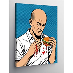 Kanvas Tablo Hamburger Yiyen Adam 100x140 cm