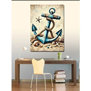 Kanvas Tablo Denizcilik Çapa Figürü 100x140 cm