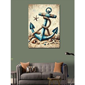 Kanvas Tablo Denizcilik Çapa Figürü 50x70 cm