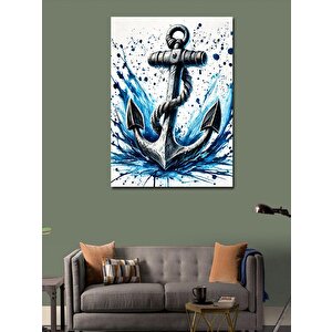 Kanvas Tablo Çapa Ve Su Motifi 70x100 cm