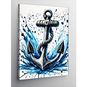 Kanvas Tablo Çapa Ve Su Motifi 50x70 cm