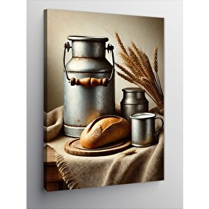 Kanvas Tablo Ekmek Ve Süt Masası 70x100 cm