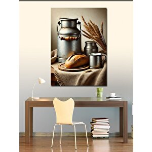 Kanvas Tablo Ekmek Ve Süt Masası 70x100 cm