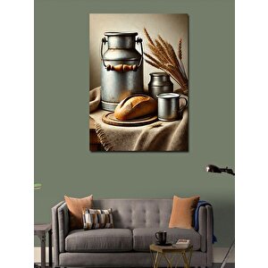 Kanvas Tablo Ekmek Ve Süt Masası 70x100 cm