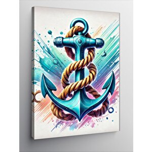 Kanvas Tablo Denizcilik Çapası Ve Sıçrama 50x70 cm