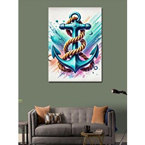 Kanvas Tablo Denizcilik Çapası Ve Sıçrama 100x140 cm