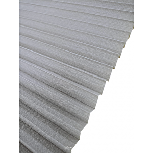 Bambu Seri̇si̇ Açık Gri Plise Perde Cam Balkon Perdesi Pimapen Perdesi Ofis Perdesi(vidalı Sistem) 40x220 cm
