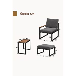 5 Parça Metal Çerçeve Outdoor Multilounge Bahçe Balkon Mobilya,uzanma