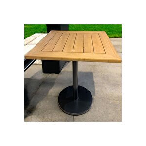 Cafe Masa Bambu  Ahşap Yemek Masası 70 X 70