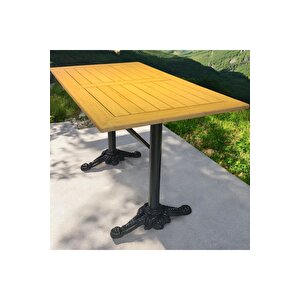 Cafe Masa Bambu  Ahşap Yemek Masası 120 X 70