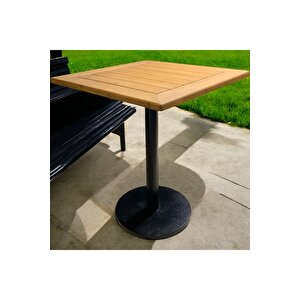 Cafe Masa Bambu  Ahşap Yemek Masası 60 X 60