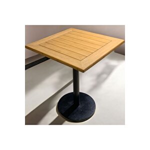 Cafe Masa Bambu  Ahşap Yemek Masası 60 X 60