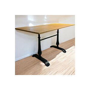 Cafe Masa Bambu  Ahşap Yemek Masası 120 X 70