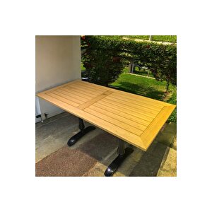 Cafe Masa Bambu  Ahşap Yemek Masası 120 X 70