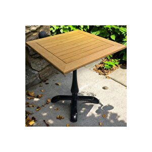 Cafe Masa Bambu  Ahşap Yemek Masası 70 X 70