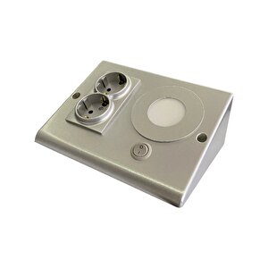 Beyaz Işık 3 Watt Tezgah Altı Plastik Priz E2130 Gri