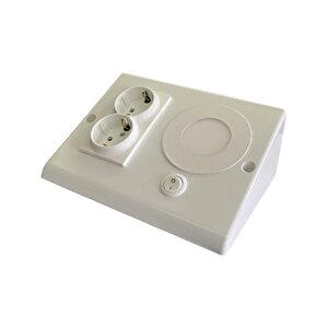 Beyaz Işık 3 Watt Tezgah Altı Plastik Priz E2130 Beyaz