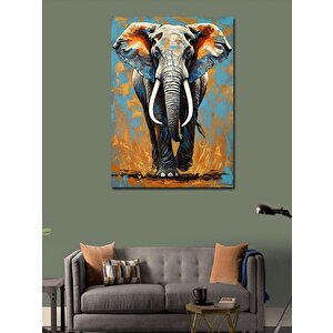 Kanvas Tablo Gerçekçi Fil Portresi 70x100 cm