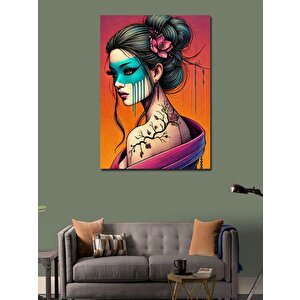 Kanvas Tablo Dövmeli Kadın Portresi 70x100 cm