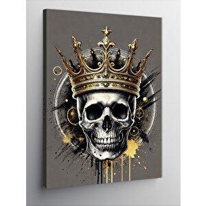 Kanvas Tablo Taçlı Kafatası 50x70 cm