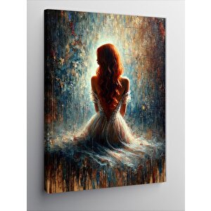Kanvas Tablo Yalnız Kadın Ve Işık 50x70 cm