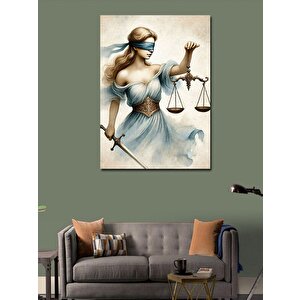 Kanvas Tablo Adalet Kadını Ve Terazi 50x70 cm