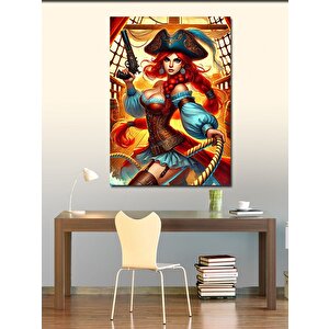 Kanvas Tablo Korsan Kadın Ve Denizci Ruhu 70x100 cm