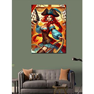 Kanvas Tablo Korsan Kadın Ve Denizci Ruhu 70x100 cm