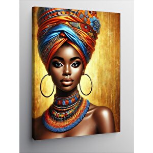 Kanvas Tablo Etnik Afro Kadın Portresi 70x100 cm