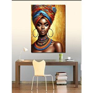 Kanvas Tablo Etnik Afro Kadın Portresi 70x100 cm