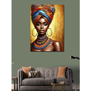 Kanvas Tablo Etnik Afro Kadın Portresi 70x100 cm