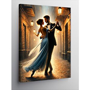 Kanvas Tablo Dans Eden Çift Çizimi 70x100 cm